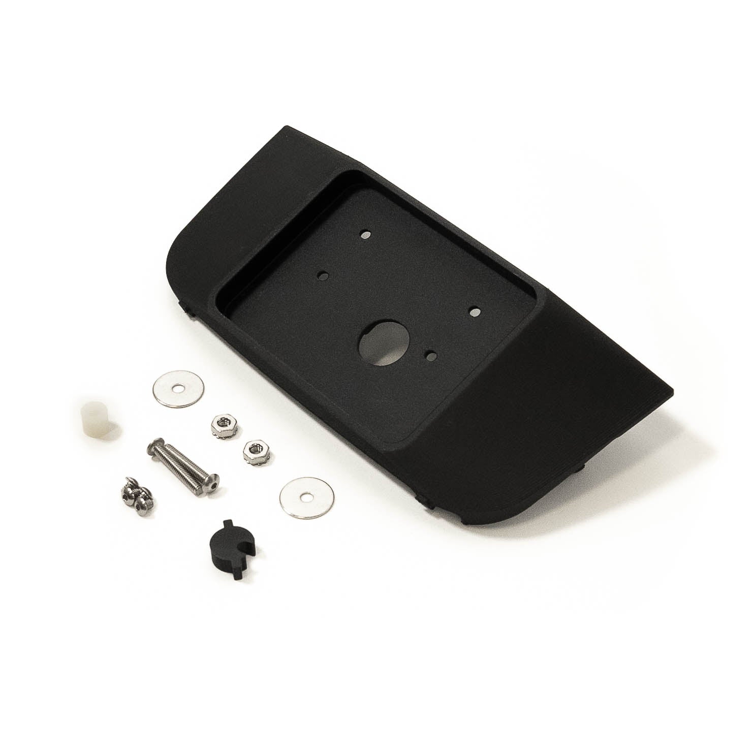 2021-2023 Ford F150/Raptor/Raptor-R SDHQ Built 3D Printed Sunglass Keypad Mount Conversion Display of included parts and hardware