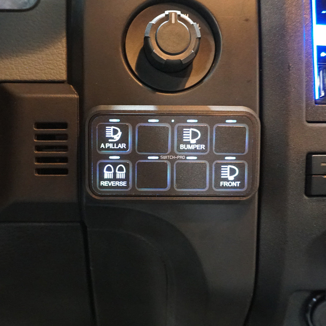2009-2014 SDHQ Built Ford F150 Switch Pros Keypad 9100 Mount Installed Display 