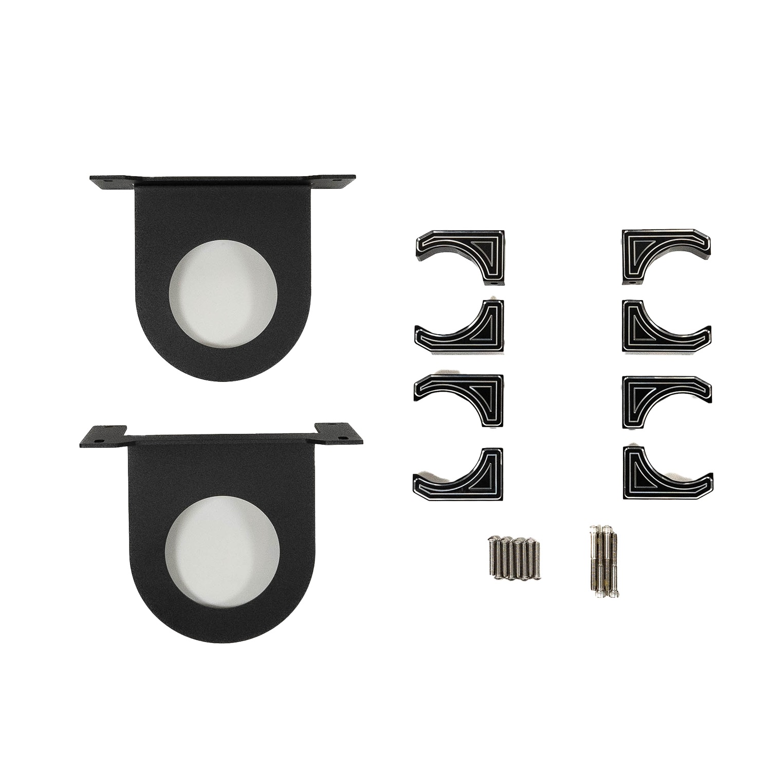 SDHQ Built 2023-2024 Ford Super Duty Front Billet Reservoir Mounts included parts 