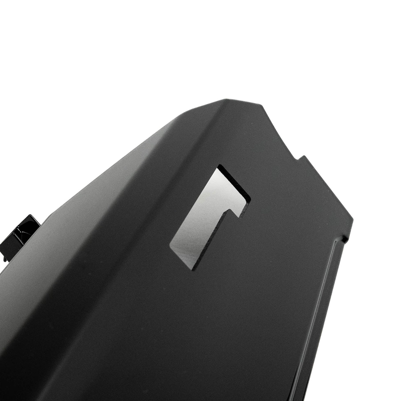 SDHQ Built 2024-2025 GX550 Laser-Cut A-Pillar Cowl Panels display up close to show the laser cut hole and precision and cleanliness of laser work