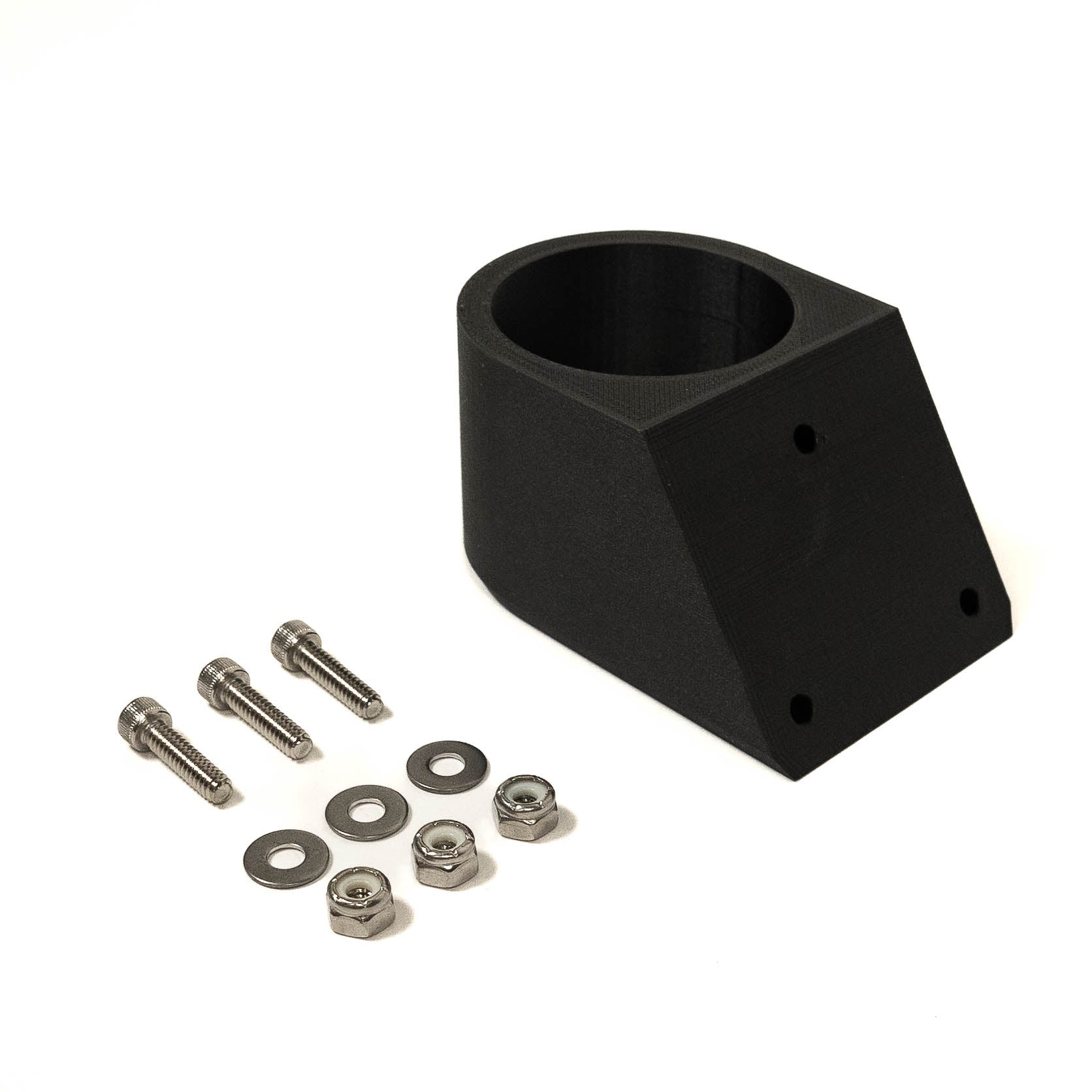 SDHQ Built Angled Gauge Mount display of included parts and hardware 