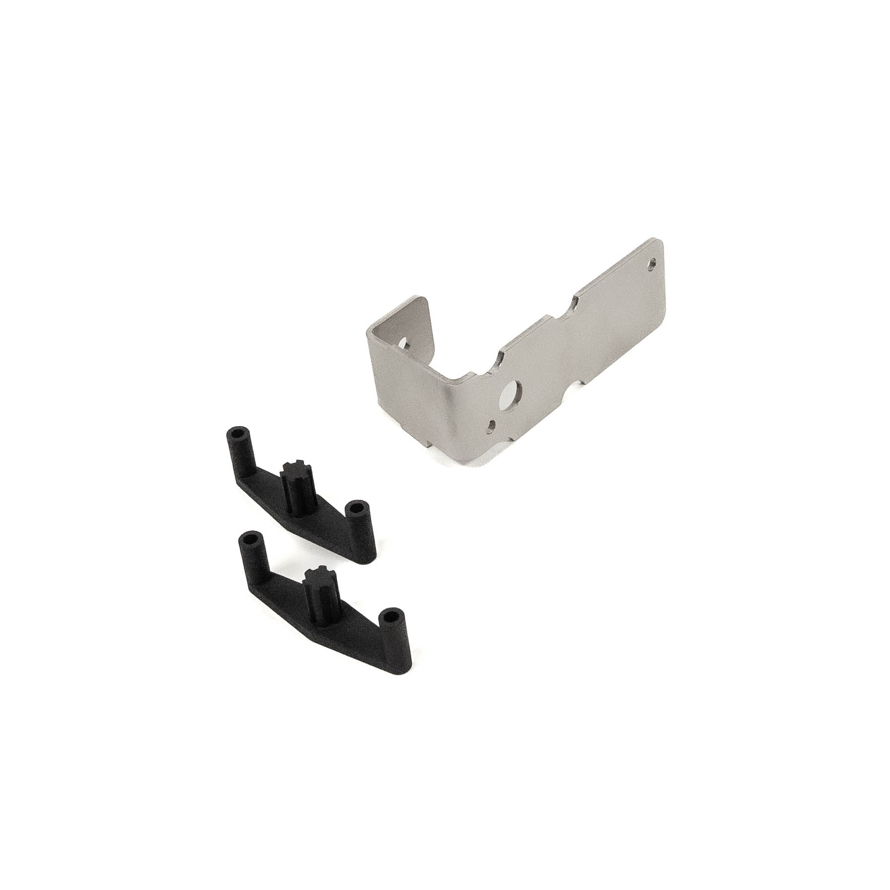 SDHQ Built '21-24 F150 & Raptor Grill Shutter Delete Kit display of included parts and hardware 