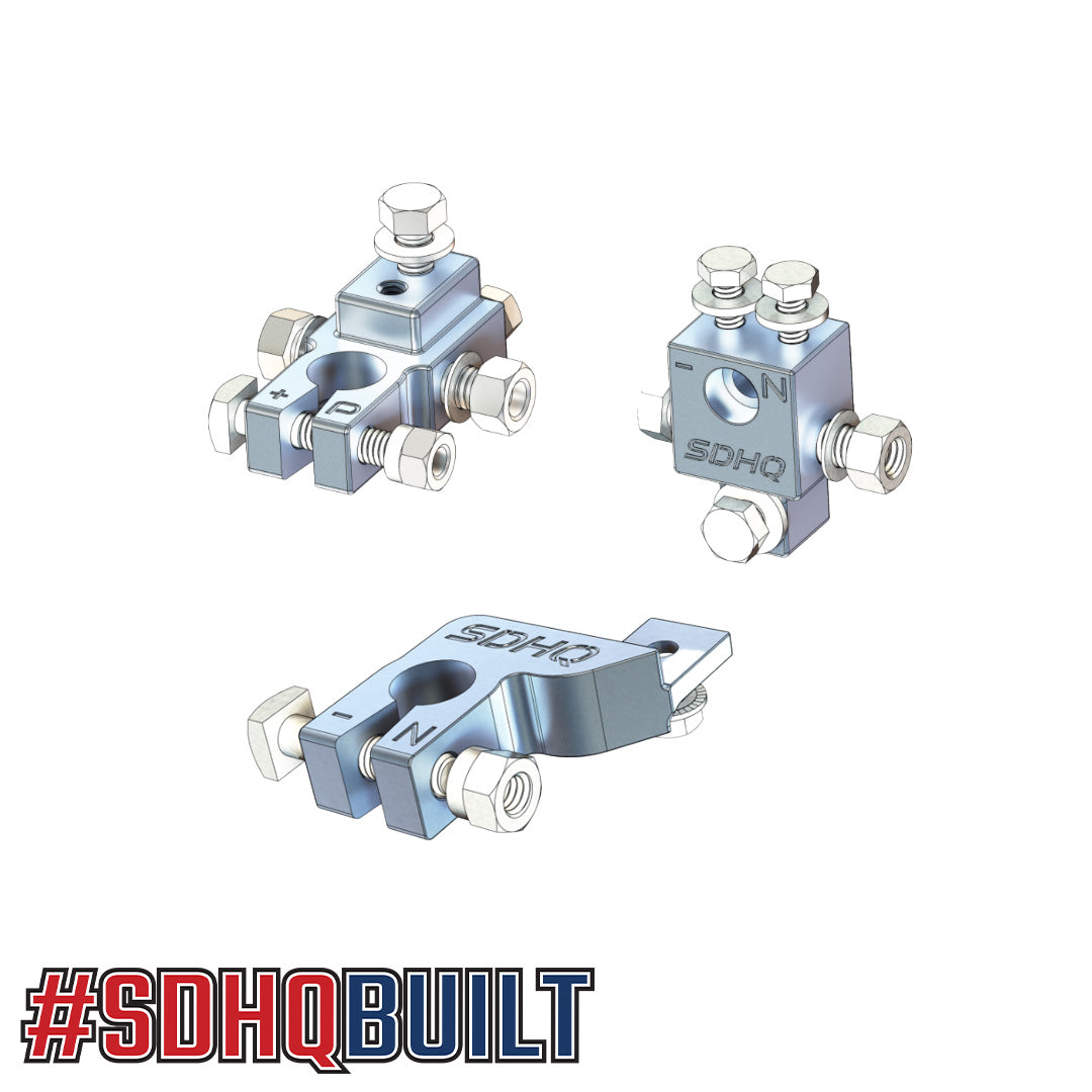 2018-2023 Jeep JL/JT (3.6L & 2.0L) SDHQ Built Billet Battery Terminal Kit design 