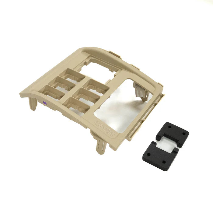'08-21 200 Series Land Cruiser SDHQ Built Switch Pros OEM Replacement Keypad Mount - Display of Included Parts - Flaxen 