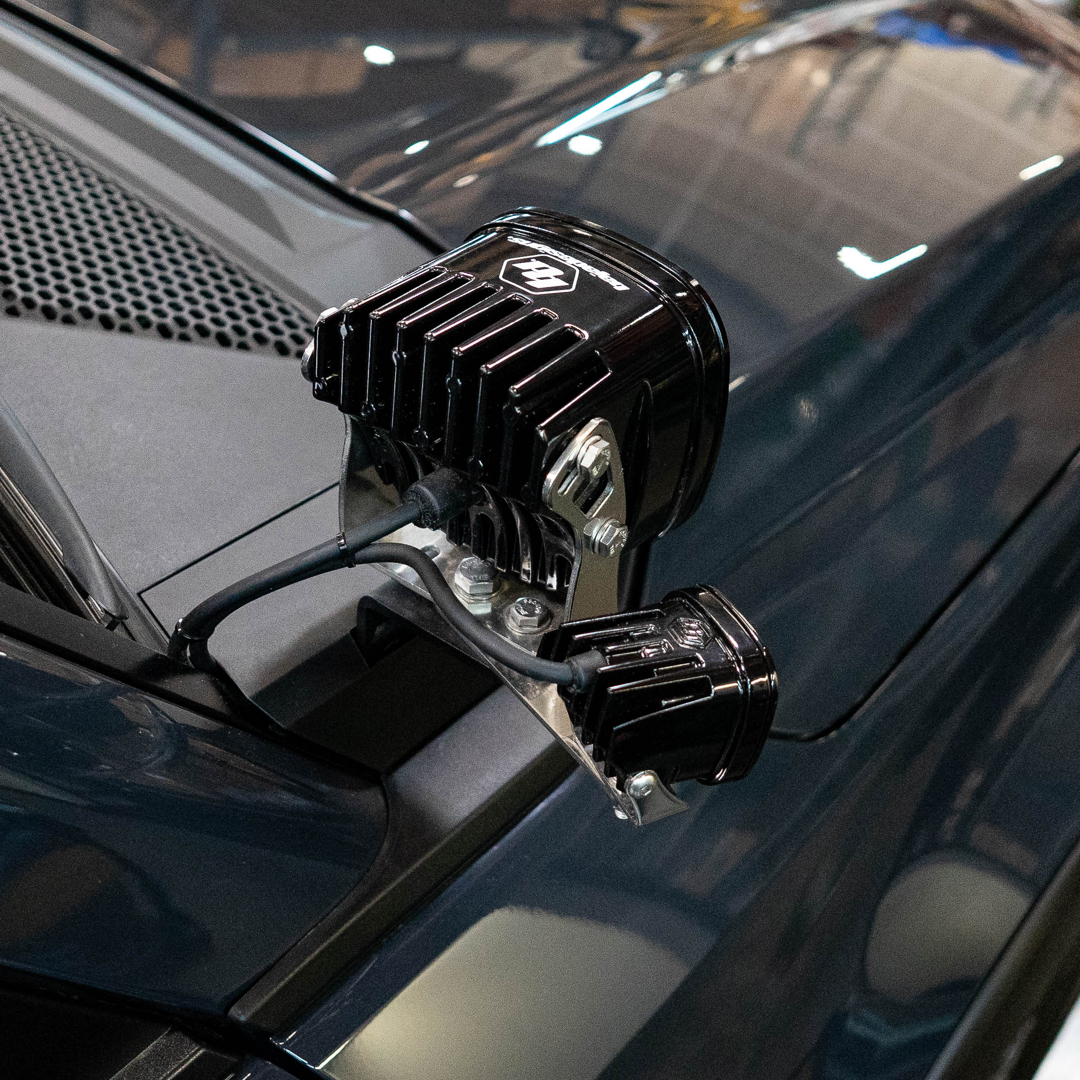 SDHQ Built '24 LC250 A-Pillar Light Mounts installed 