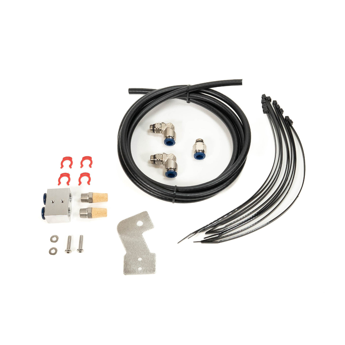 SDHQ Built 2024 LC250 ARB Filter Relocation Kit DISPLAY OF ALL INCLUDED COMPONENTS