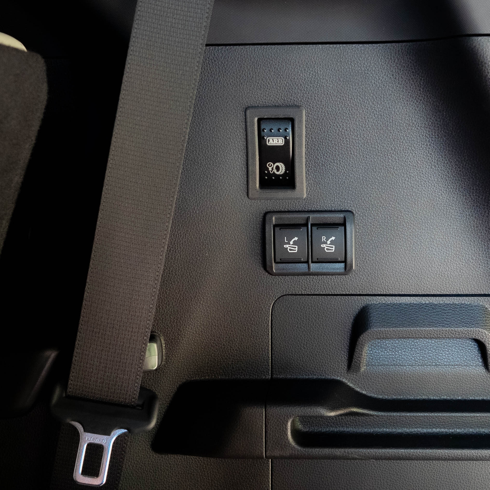 SDHQ Built Injection Molded Recessed ARB Switch Mount installed display 
