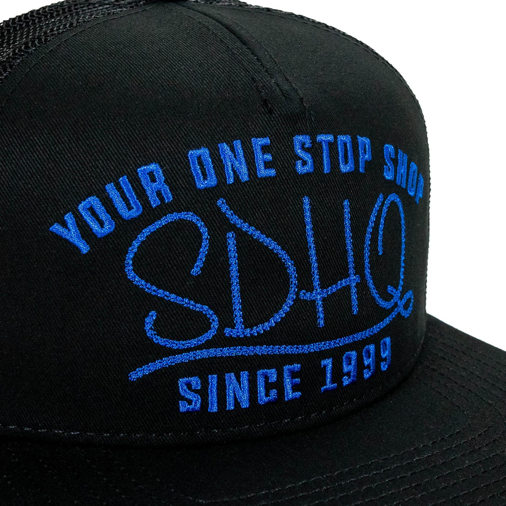 SDHQ One Stop Shop Trucker Hat | Blue Embroidery