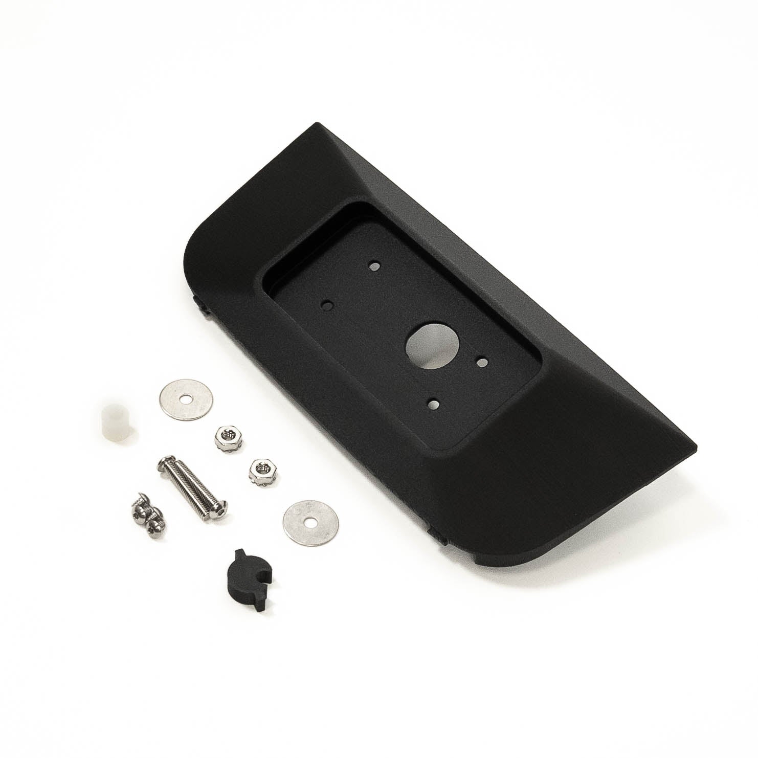2021-2023 Ford F150/Raptor/Raptor-R SDHQ Built 3D Printed Sunglass Keypad Mount Conversion Display of included parts and hardware
