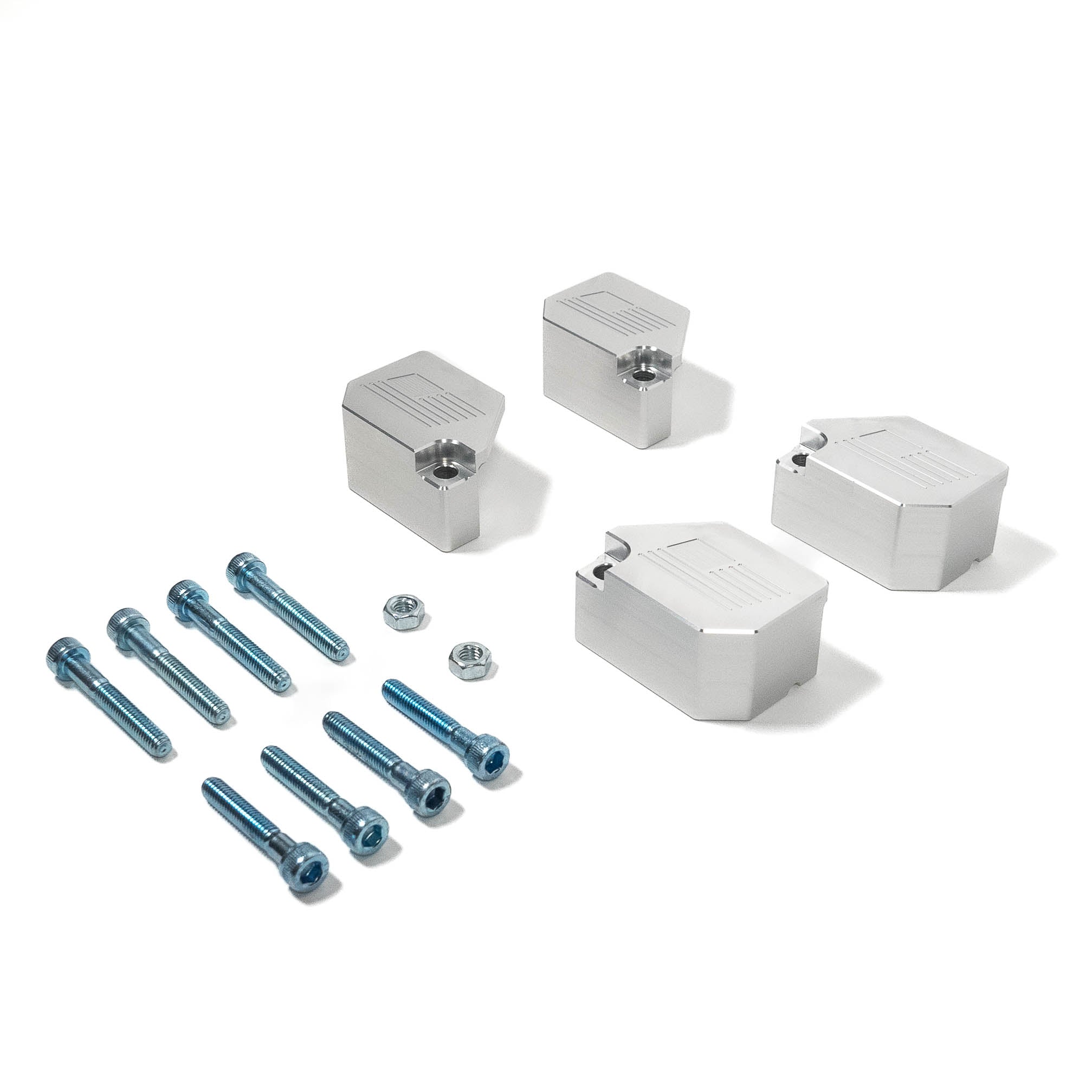 SDHQ Built Billet ABS Guards Display of Included Parts and Hardware