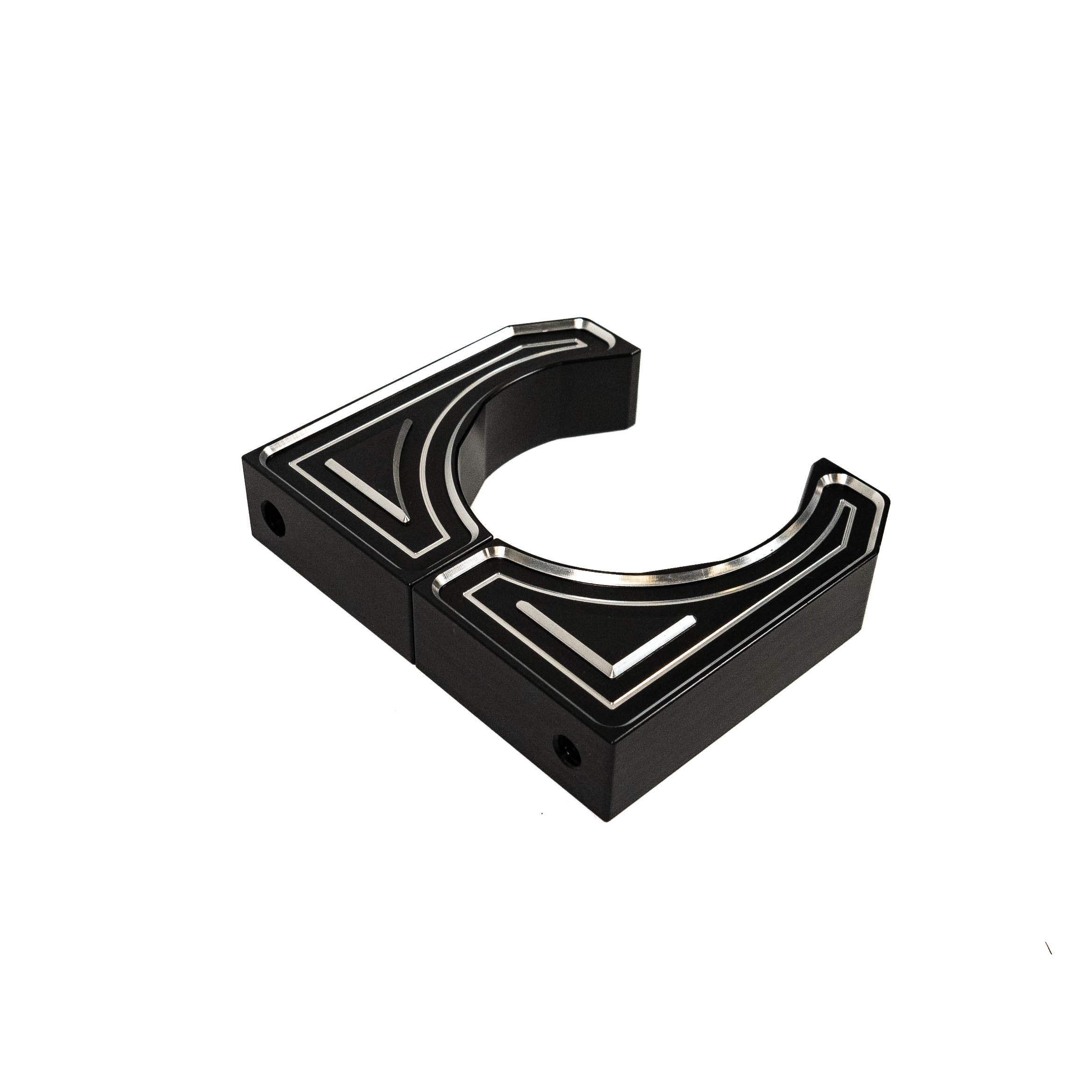 SDHQ Built Billet Reservoir Mounting Bracket Kit Display of included parts 