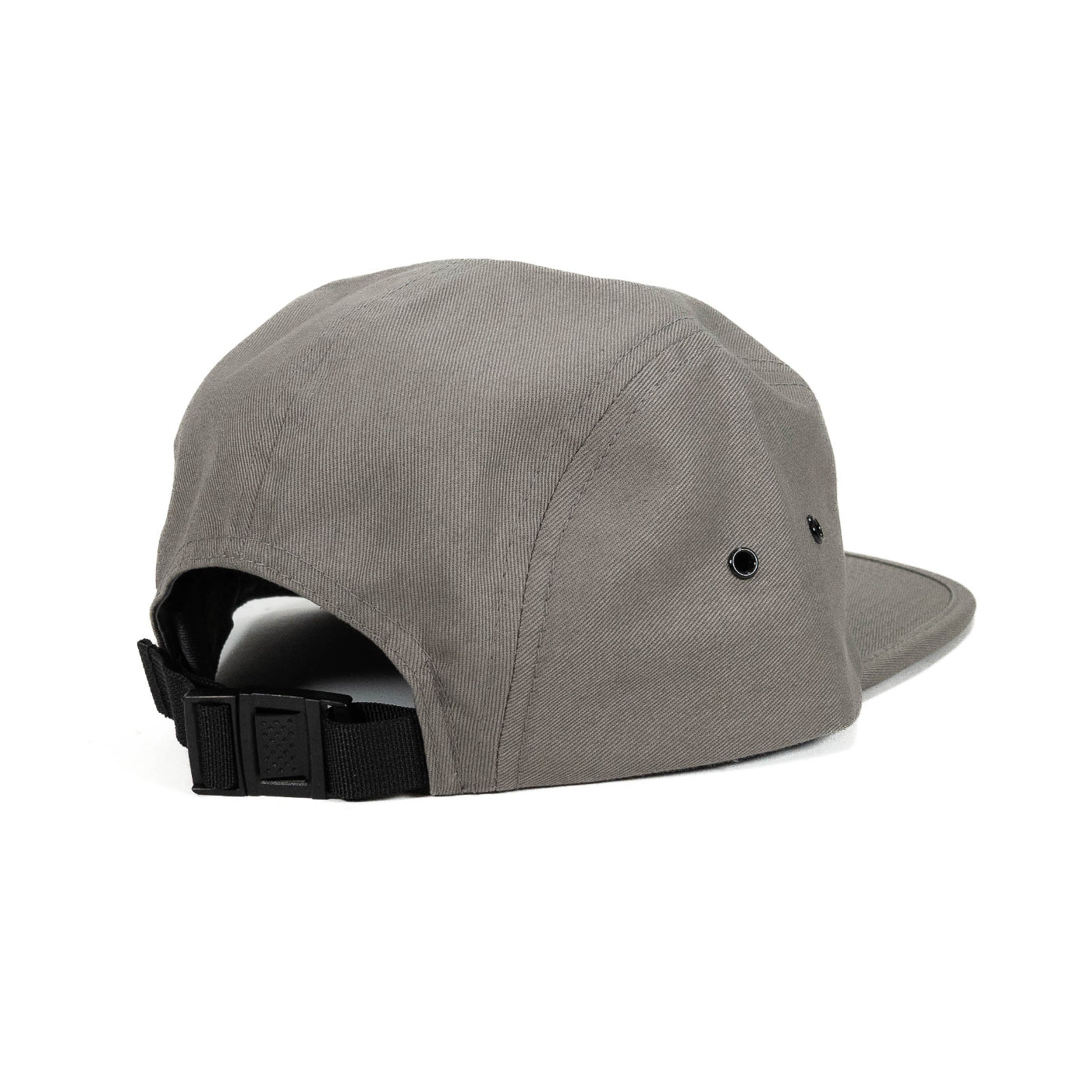 DISPLAY OF REAR VIEW OF SDHQ 5 PANEL HAT IN GREY