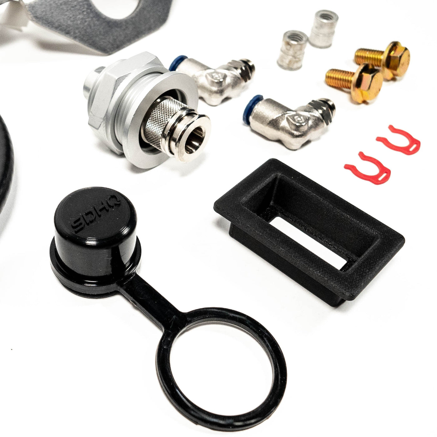 SDHQ Built '23+ Sequoia Air Chuck Mount UP CLOSE DISPLAY OF RECESSED SWITCH MOUNT AND AIR CHUCK COVER