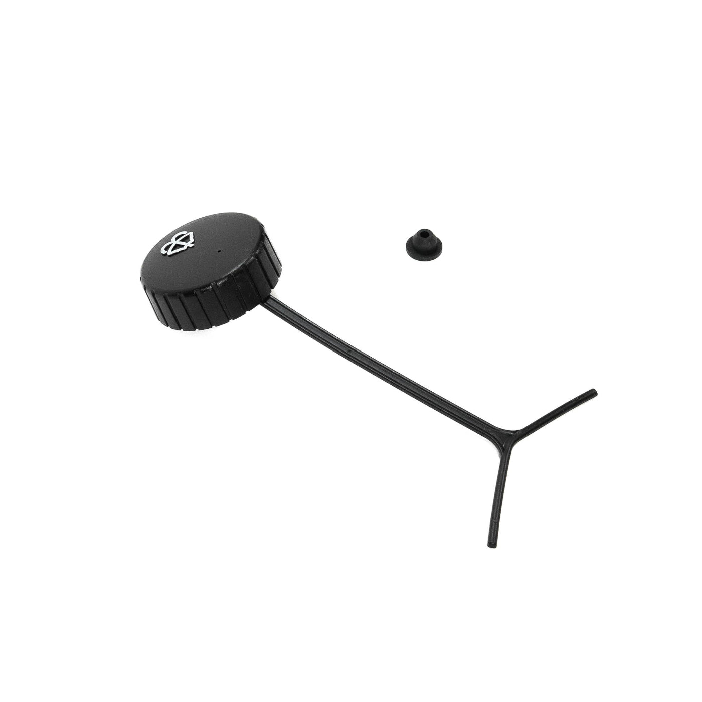 SDHQ Built Windshield Wiper Bottle Relocation Kit - Replacement Parts DISPLAY OF CAP AND SEAL FROM ANGLE