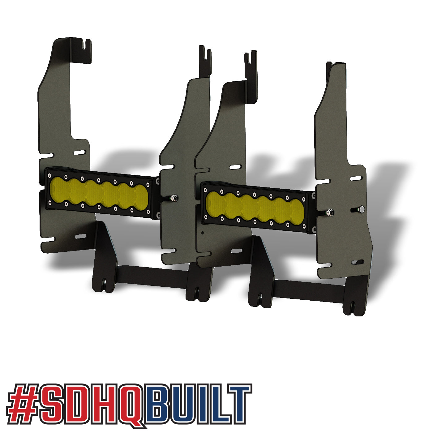'19-23 Ram 1500 SDHQ Built "Build your Own" Behind the Grille LED Light Bar Mount Design with light bar display 