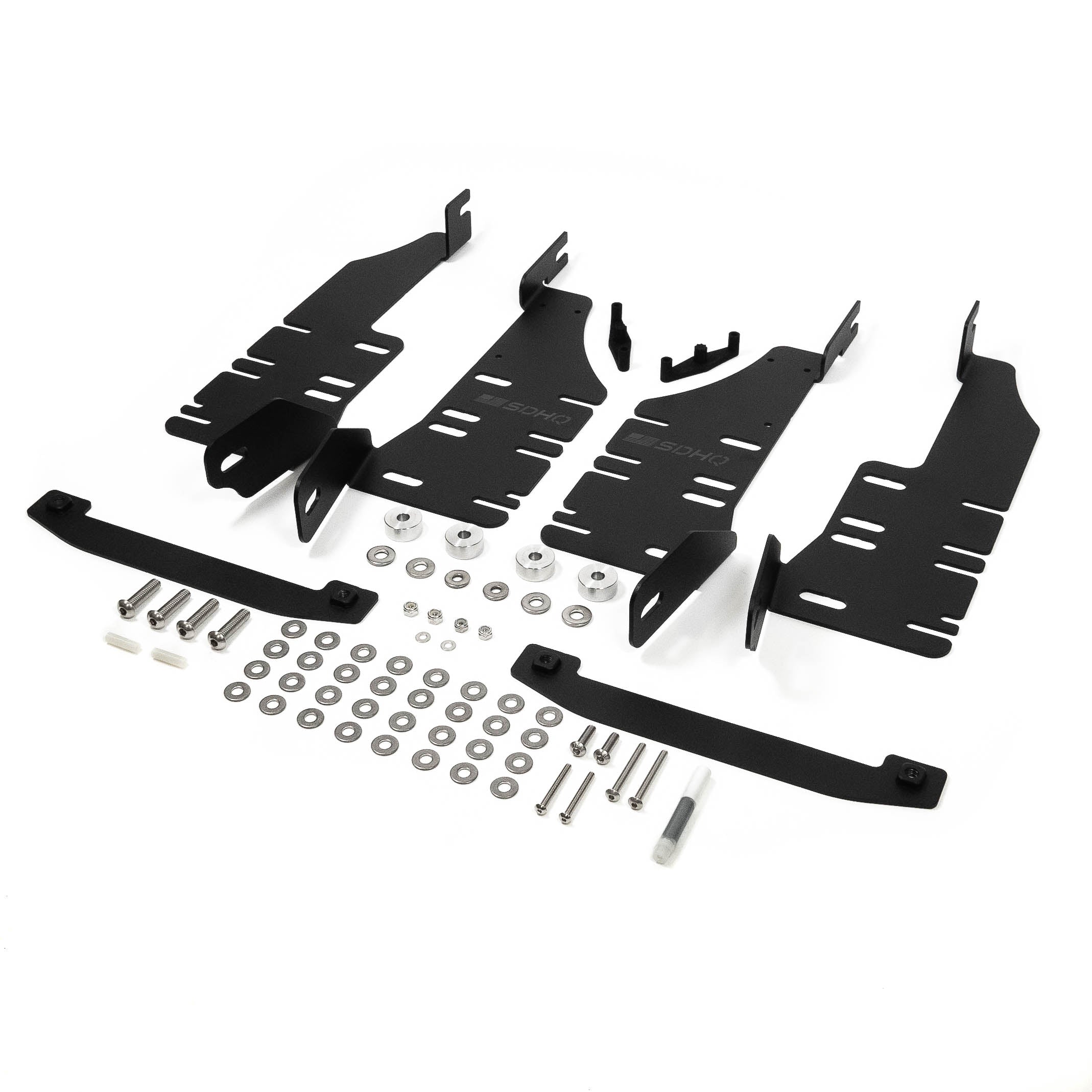 '19-23 Ram 1500 SDHQ Built Behind the Grille LED Light Bar Mount Display of Included Parts and Hardware 