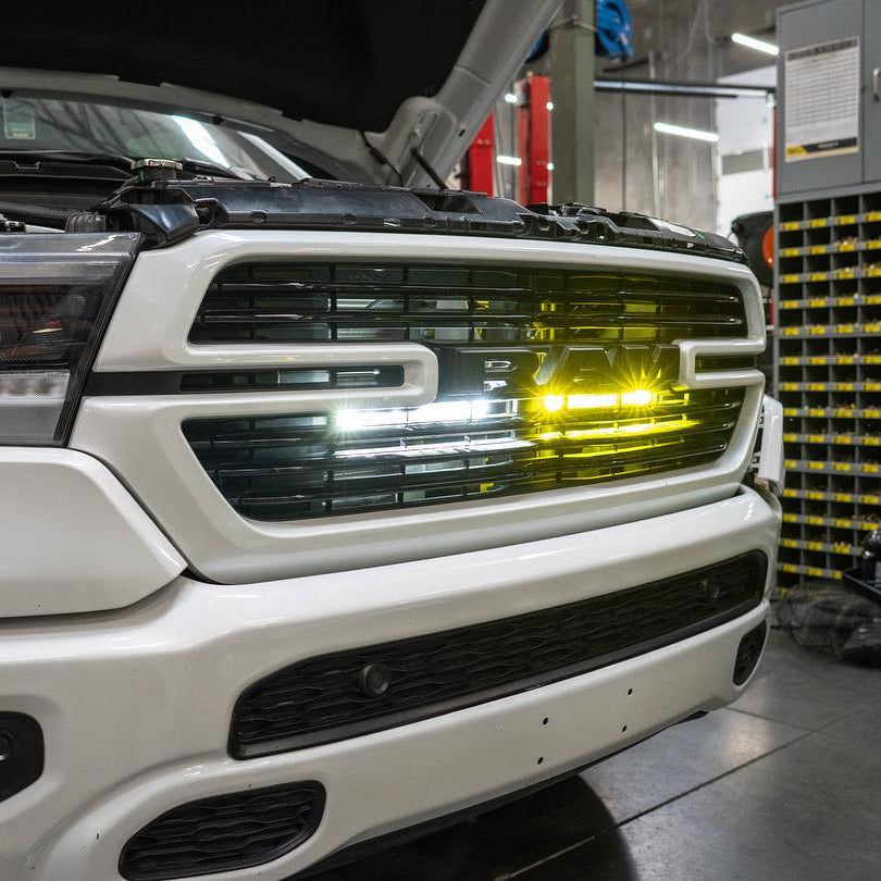 '19-23 Ram 1500 SDHQ Built Behind the Grille LED Light Bar Mount Installed Display 
