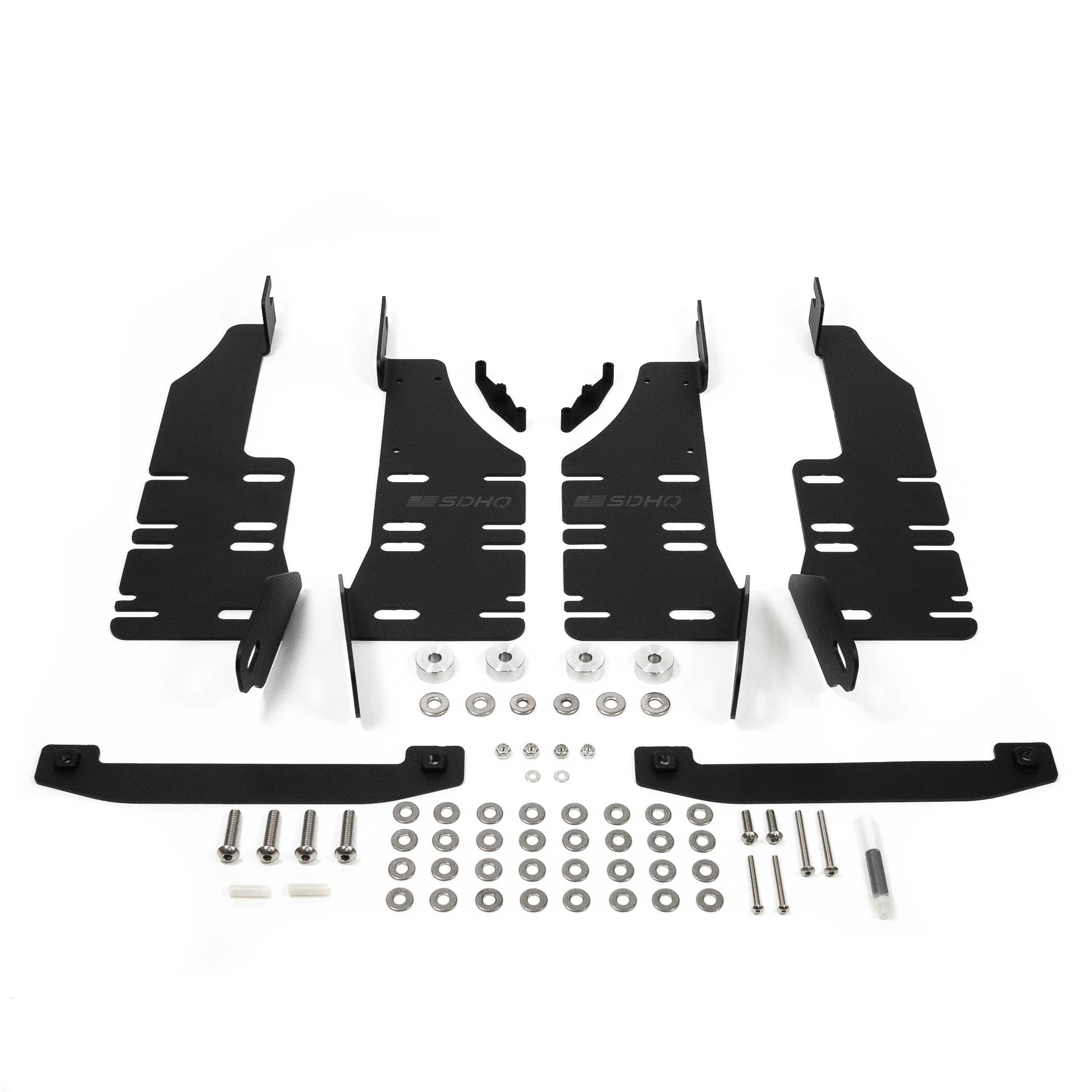 '19-23 Ram 1500 SDHQ Built "Build your Own" Behind the Grille LED Light Bar Mount Display of Included Parts