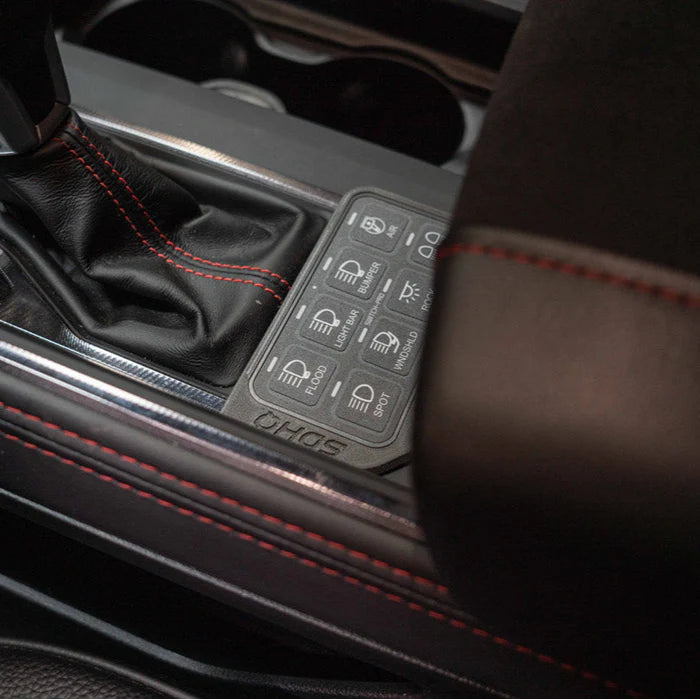 2025 Ram 1500 RHO SDHQ Built Billet Switch-Pros SP-9100 Keypad Mount installed display 