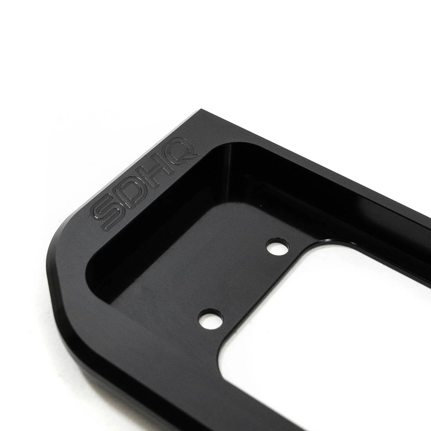 2025 Ram 1500 RHO SDHQ Built Billet Switch-Pros SP-9100 Keypad Mount display up close to show machined surface and SDHQ engraving