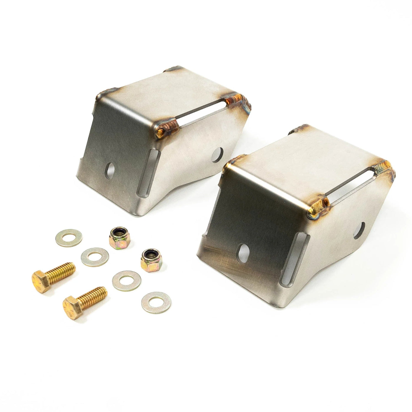 2025 Ram 1500 RHO SDHQ Built Rear Shock Guards from an angle to show the shape and welds