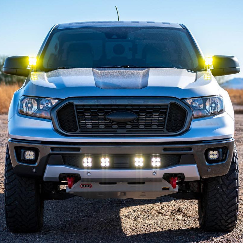 '19-23 Ford Ranger SDHQ Built A-Pillar Light Mounts Installed Display on Vehicle 