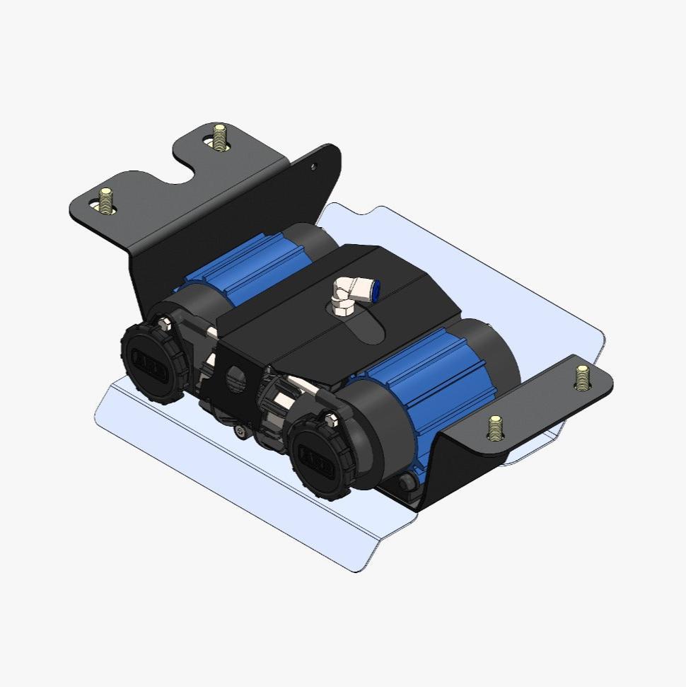 SDHQ Built '24 Ford Ranger/Ranger Raptor Air Compressor Mount design with compressor 