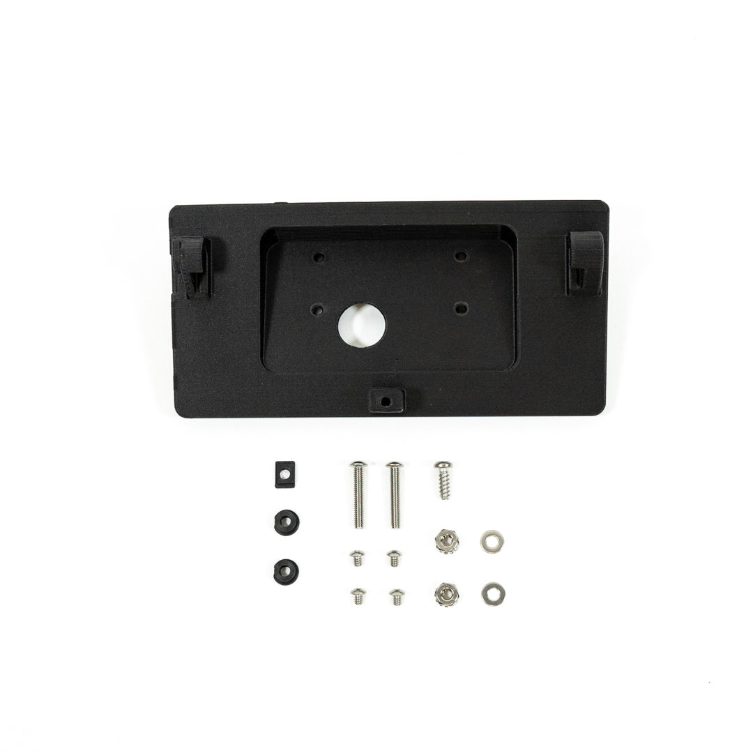 '24 Ford Ranger/Ranger Raptor Overhead Switch Pros Keypad Mount Back View Display of included parts and Hardware