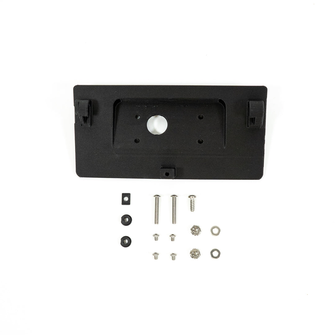 '24 Ford Ranger/Ranger Raptor Overhead Switch Pros Keypad Mount back view Display of included parts and hardware 