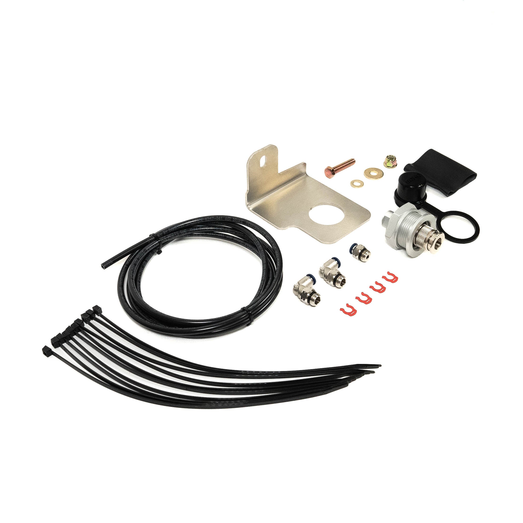SDHQ Built '24+ Ranger Raptor Air Chuck and Switch Mount Kit Display of included parts 