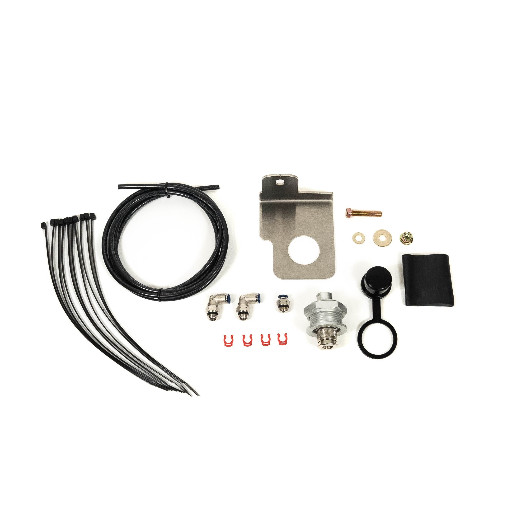 SDHQ Built '24+ Ranger Raptor Air Chuck and Switch Mount Kit Display of included parts 