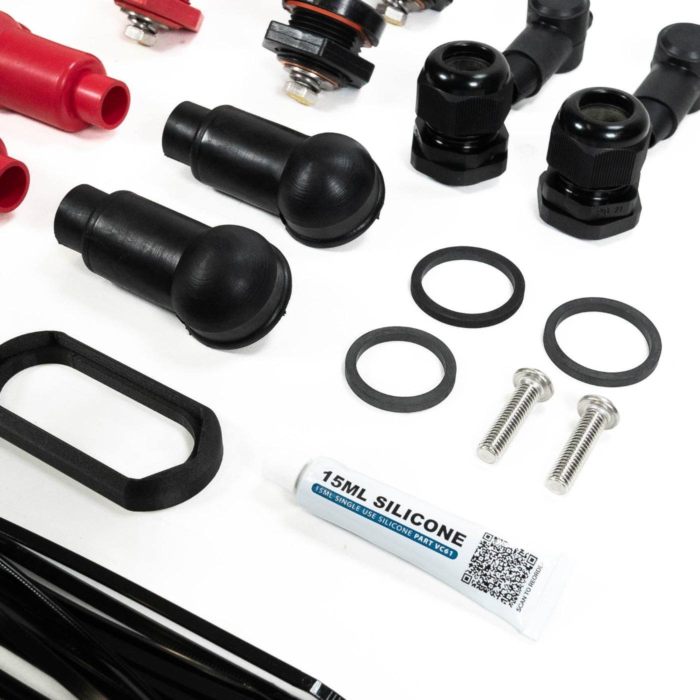 SDHQ Built 2022+ Tundra Hybrid Terminal Hardware Kit for Power Solution Kit DISPLAY OF TERMINAL BOOTS AND 3D PRINTED BRACKET