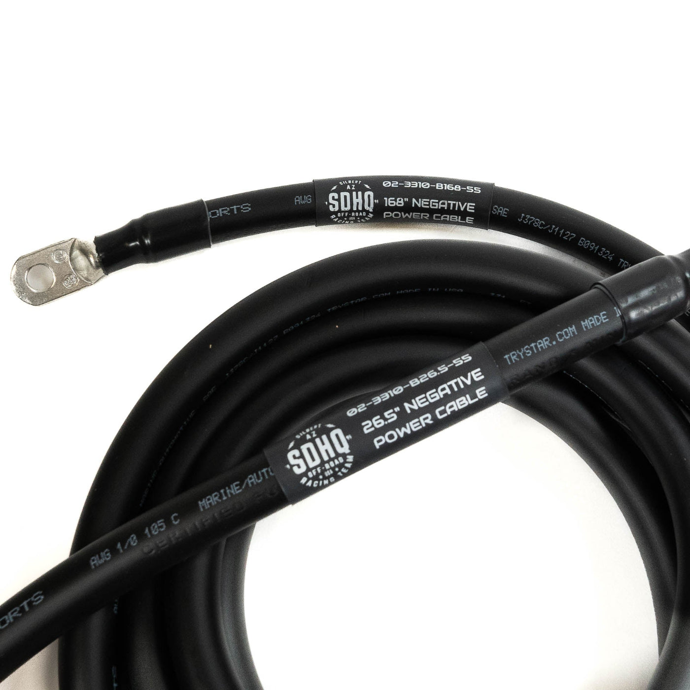 SDHQ Built 2023+ Sequoia Hybrid 1/0 Cable Kit for Power Solution Kit DISPLAY OF NEGATIVE CABLES