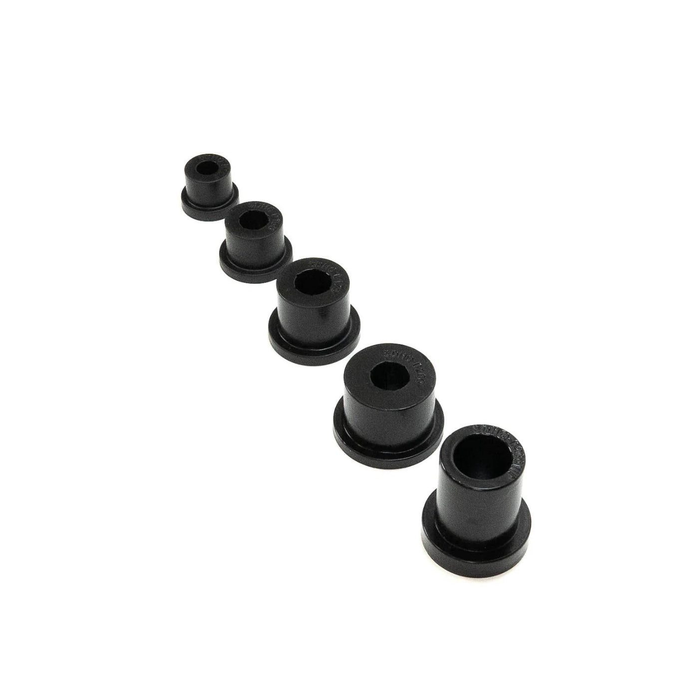 SDHQ Universal Polyurethane Bushings display from largest to smallest