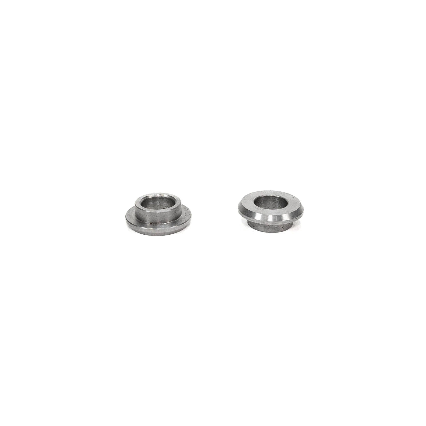 SDHQ Built Machined Stepped Weld Washers DISPLAY WITH ONE RIGHT SIDE UP AND ONE UPSIDE DOWN TO SHOW THE SHAPE AND SURFACE