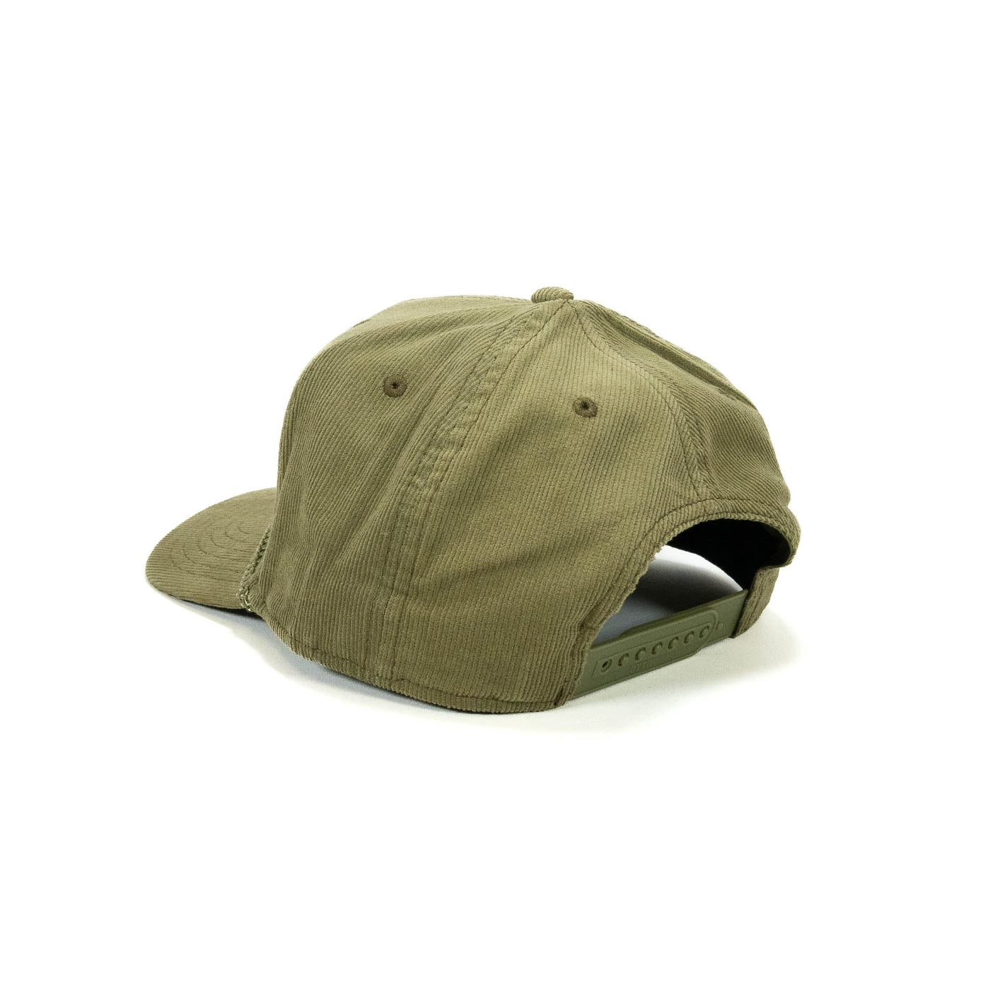SDHQ Speed Shop Green Corduroy Hat display of rear of hat