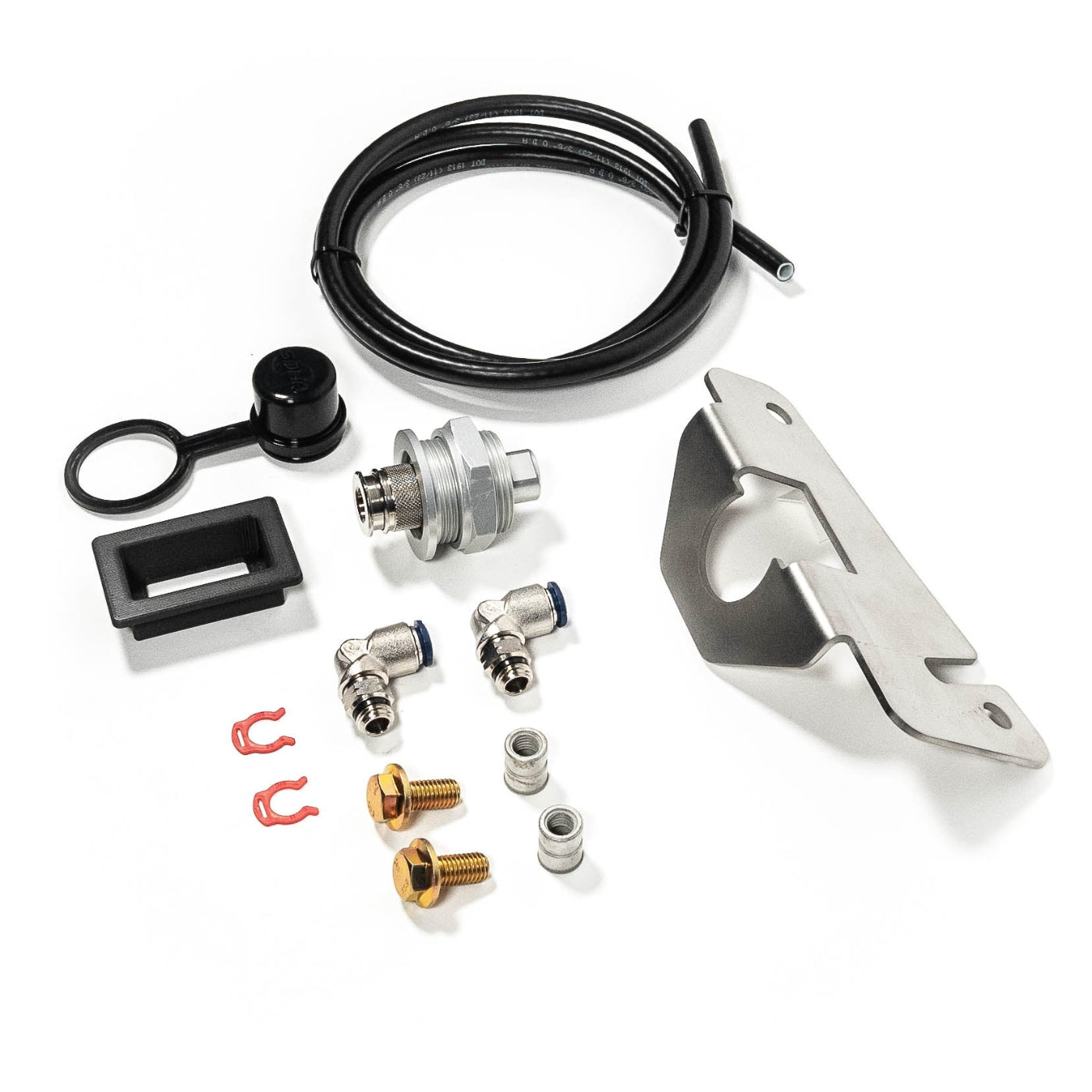 SDHQ Built '23+ Sequoia Air Chuck Mount display of included parts and hardware 