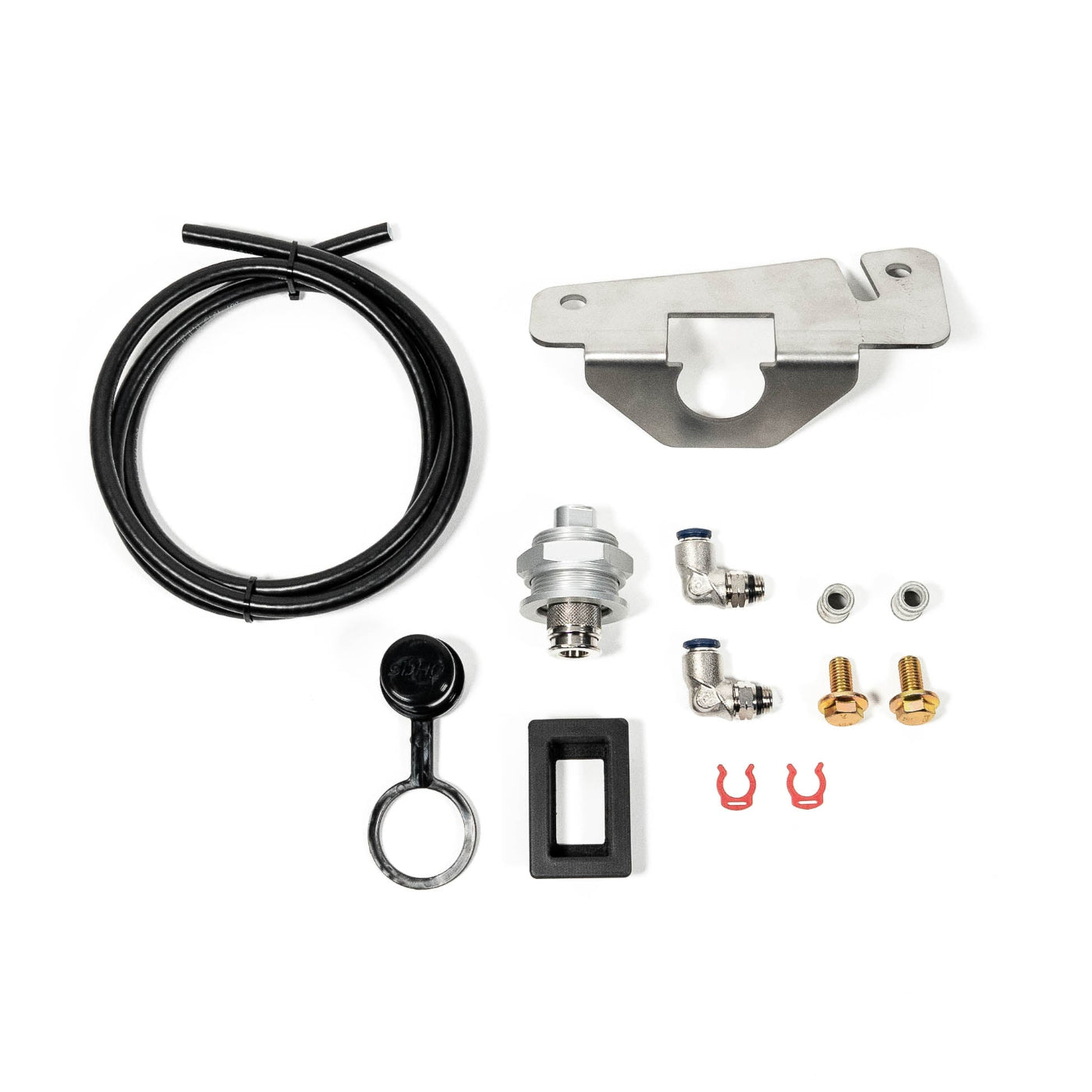SDHQ Built '23+ Sequoia Air Chuck Mount display of included parts and hardware 