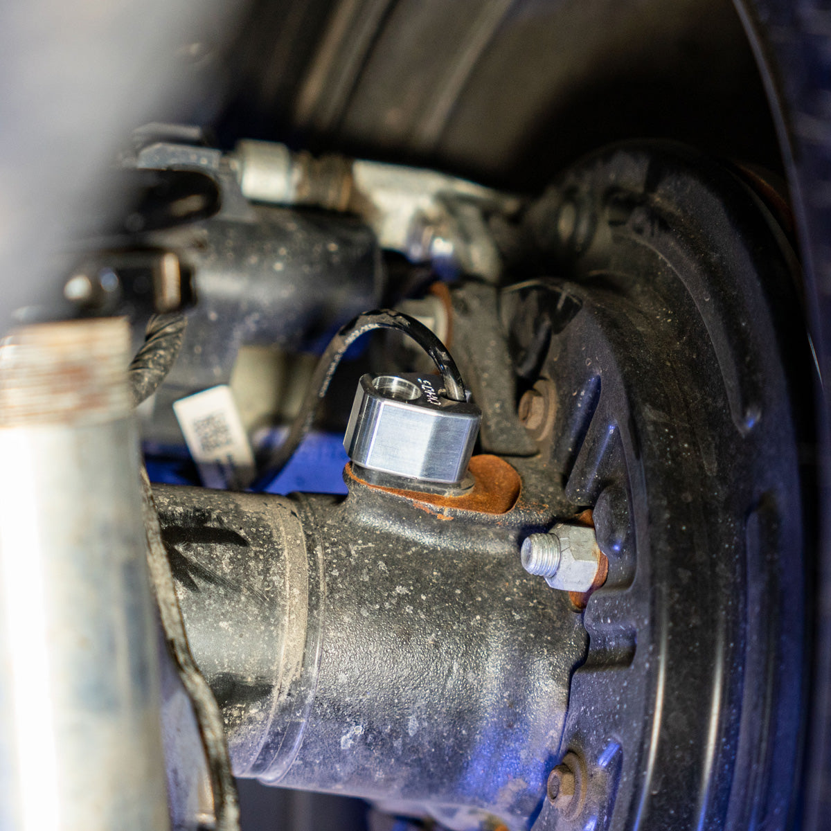 '22-Current Toyota Tundra SDHQ Built Billet Front ABS Guards Close-up display installed 