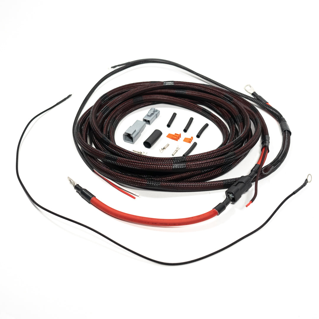 SDHQ Built Single/Primary Viair Compressor Wiring Harness Display of Included Parts 