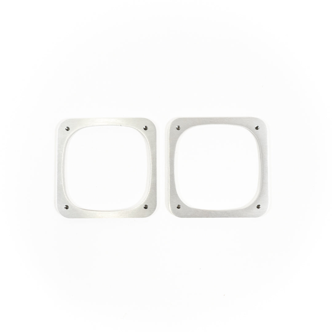 SDHQ Built Billet Aluminum Squadron Flush Mount Backing Plates Display of included parts 