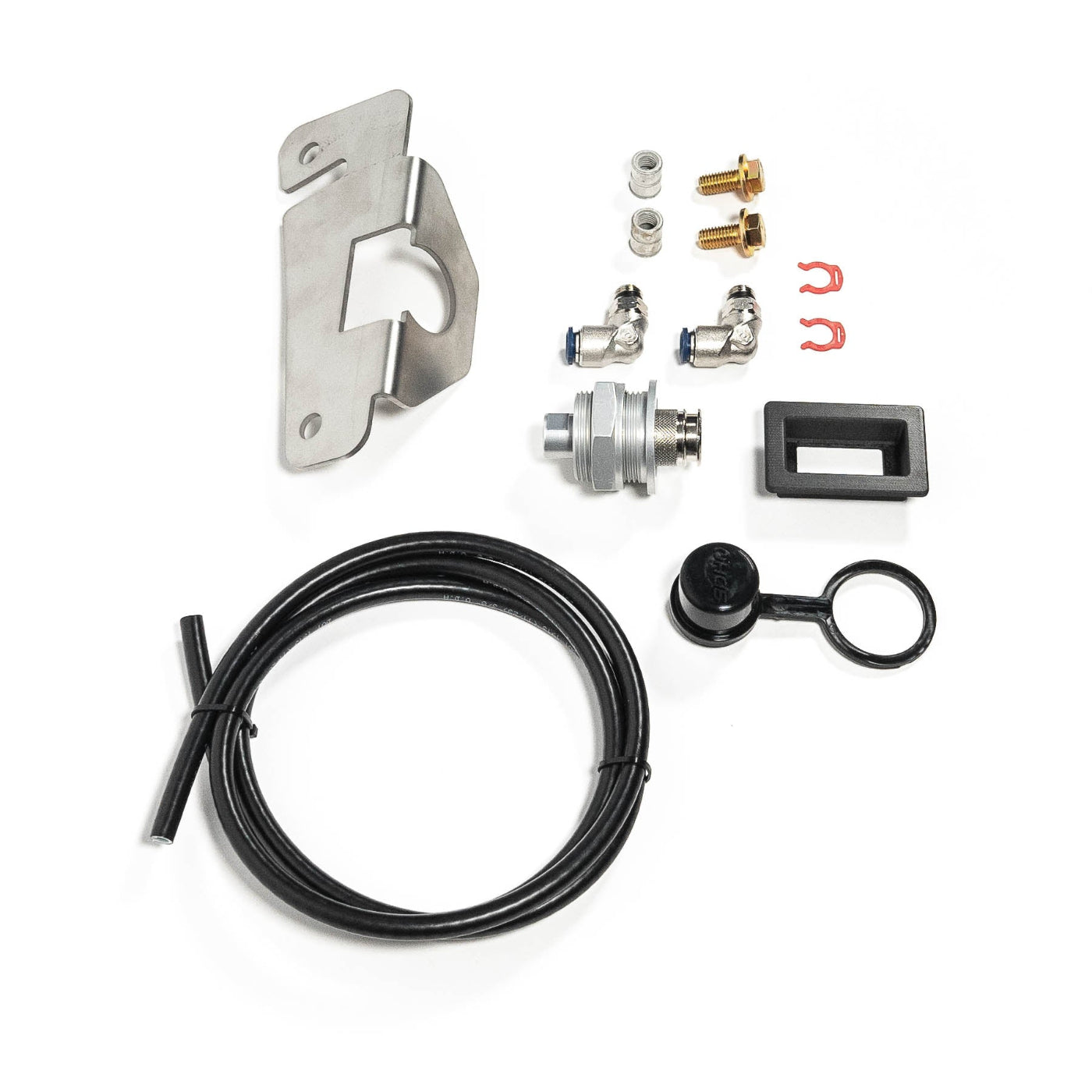 SDHQ Built '23+ Sequoia Air Chuck Mount display of included parts and hardware 