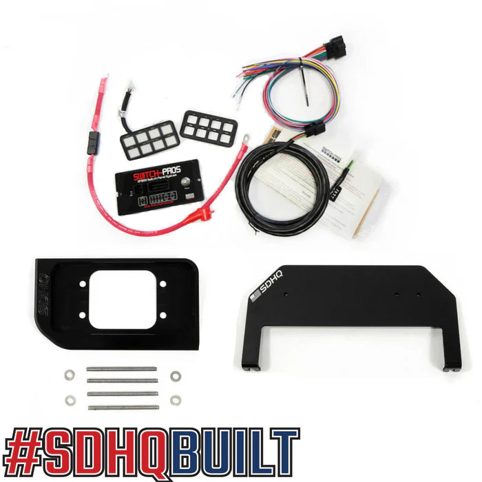 SDHQ Built '21-24 Ram TRX SDHQ Built Complete Switch Pros Mounting Kit Display of Included Components - without terminal kit 