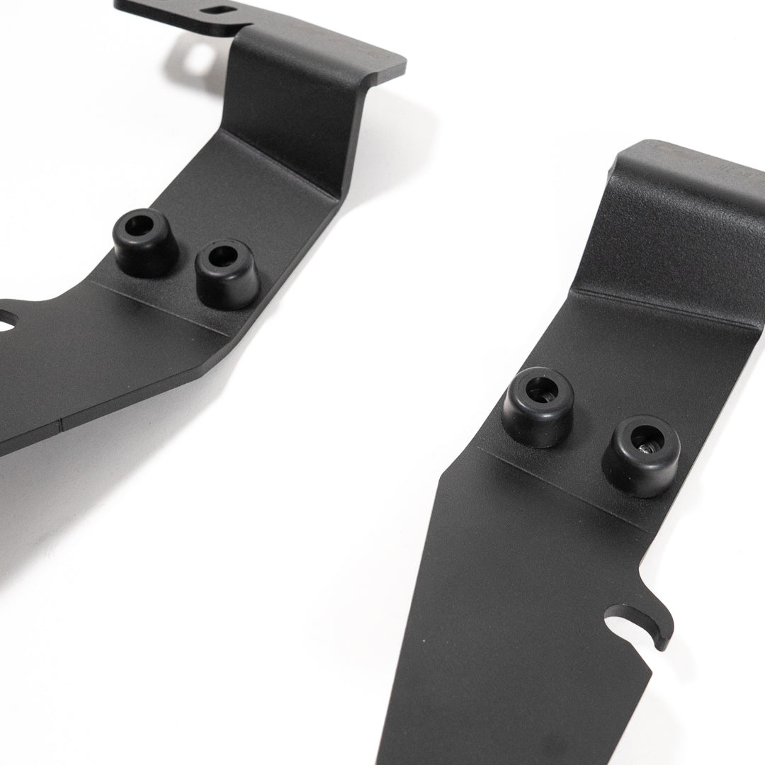 '24+ Tacoma A-Pillar Light Mounts close-up display of included parts 