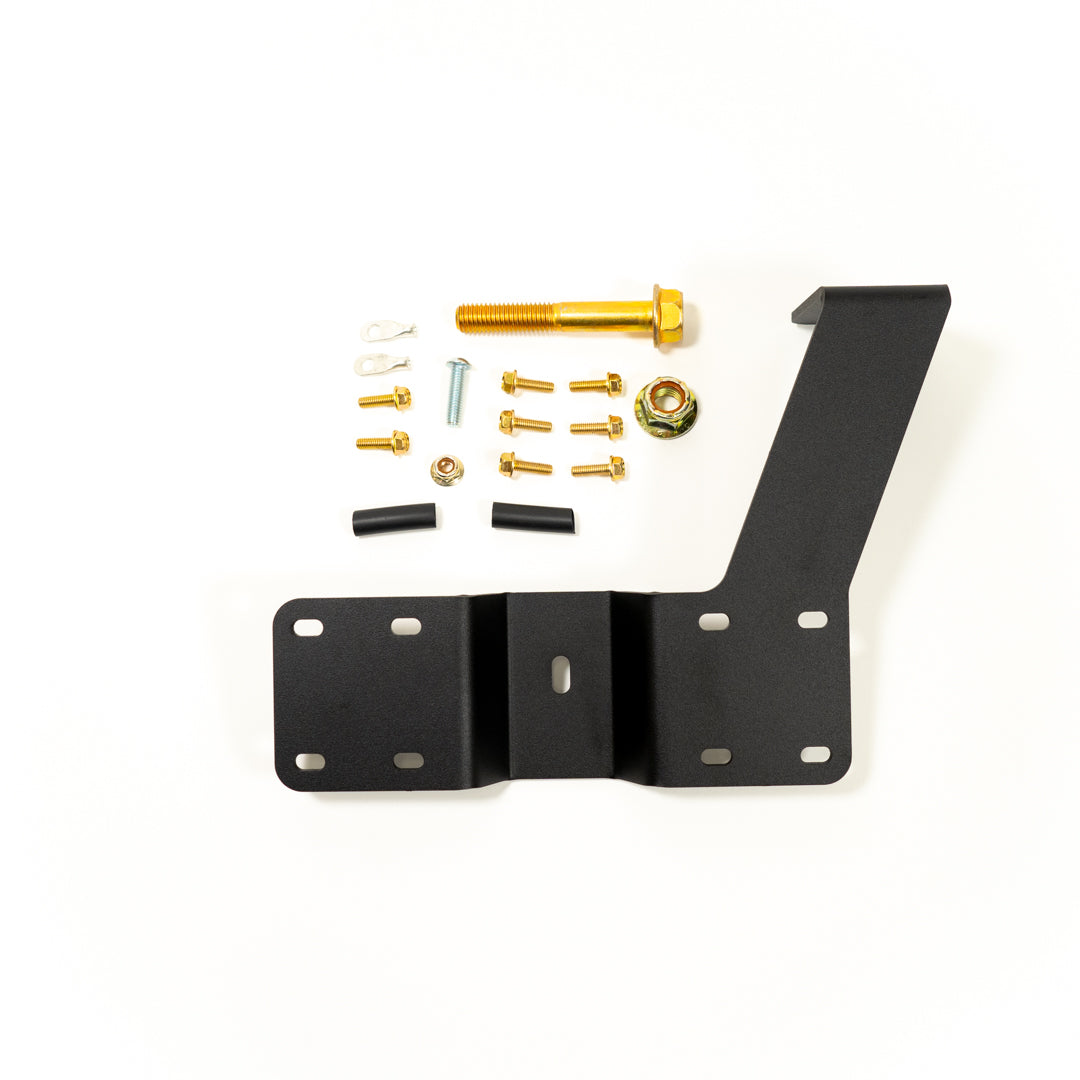SDHQ Built '24 Tacoma Air Compressor Mount Display of included parts and hardware 