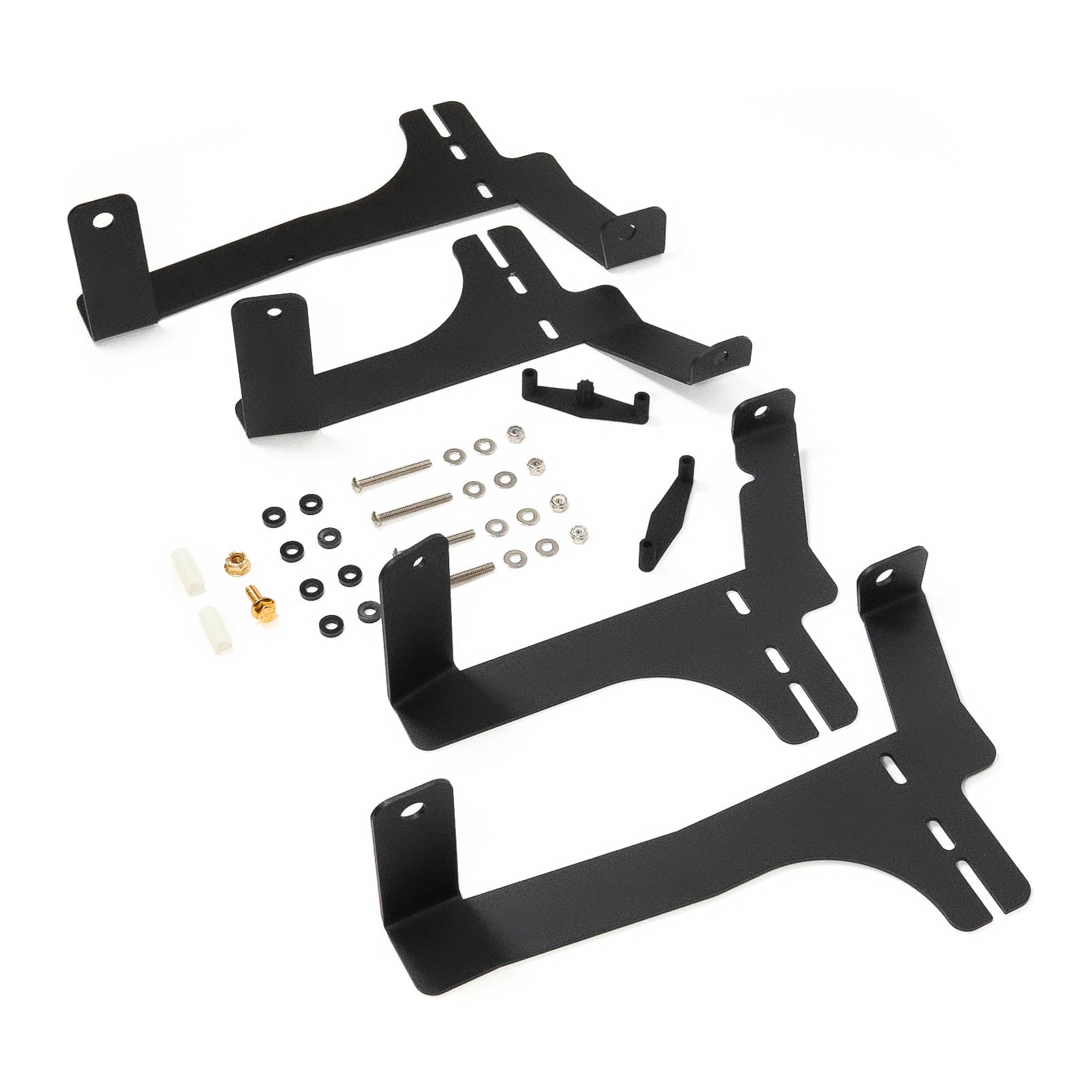 '24 Tacoma SR/SR5 Behind the Grille Light Mounting Kit display of included parts and hardware 