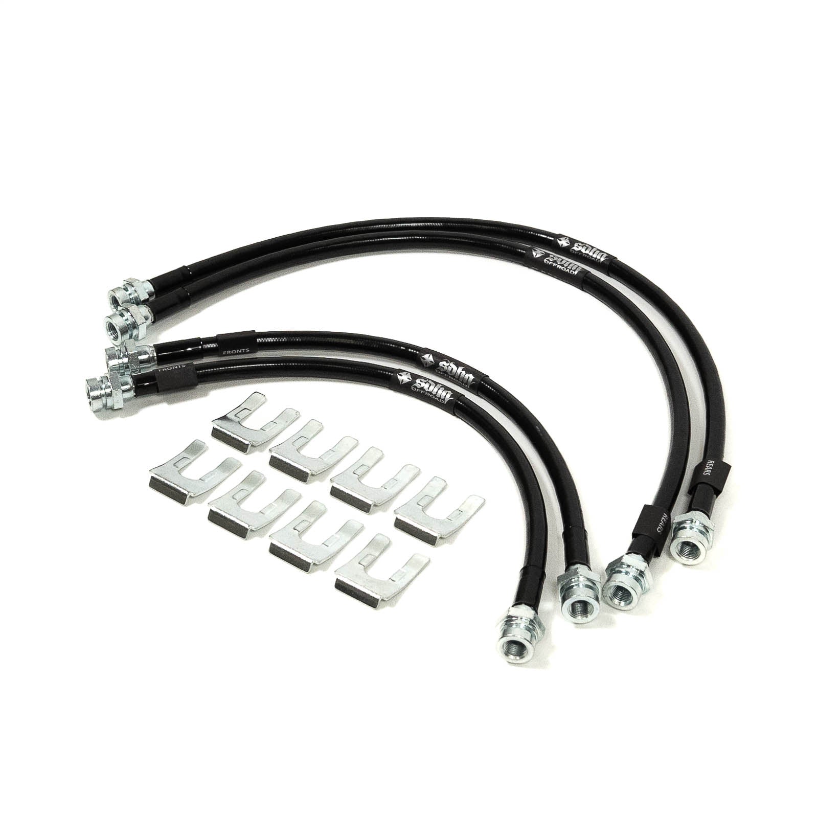 '05-23 Toyota Tacoma SDHQ Built Brake Line Kit Display of Included Parts 