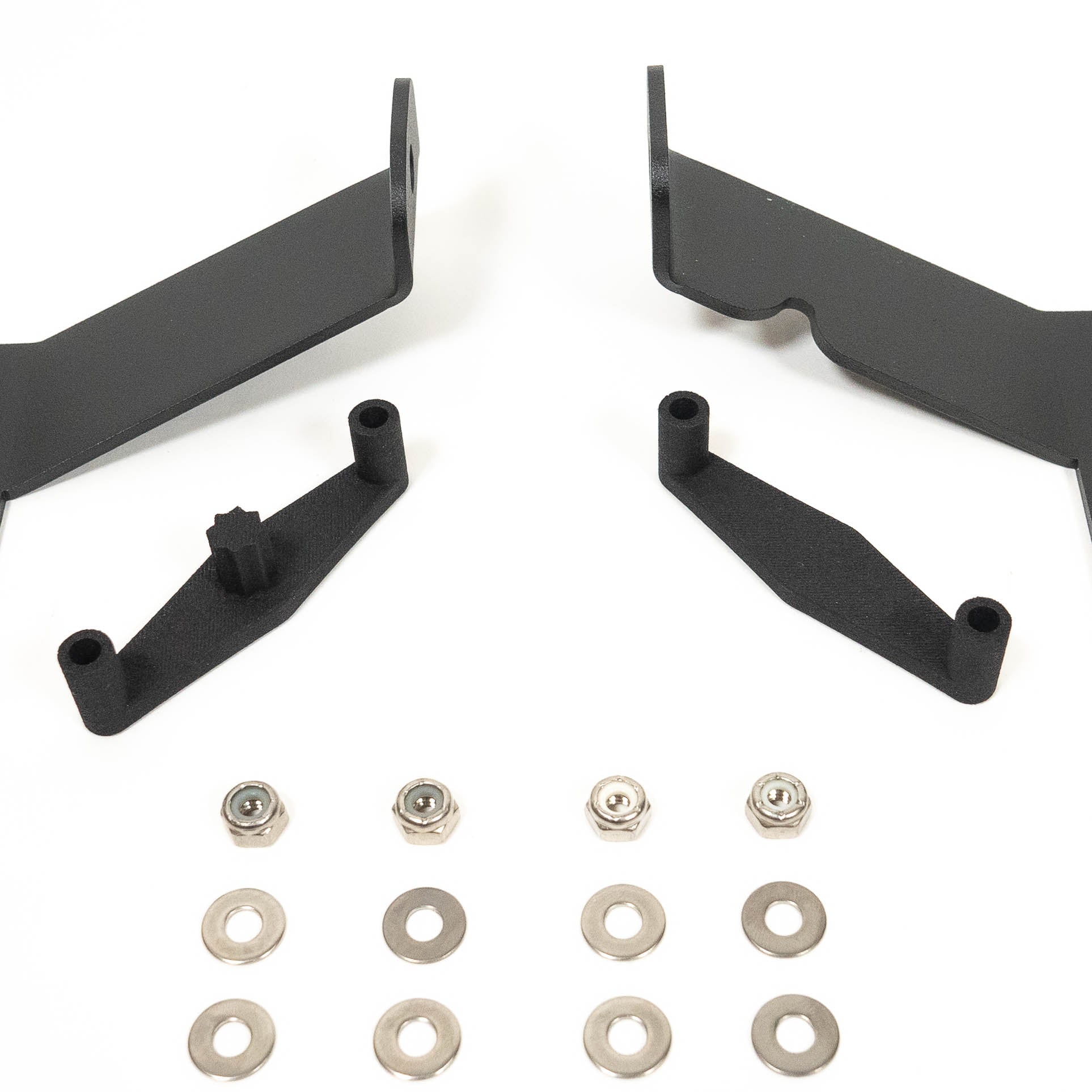 '24 Tacoma SR/SR5 Behind the Grille Light Mounting Kit close-up display of included parts and hardware 