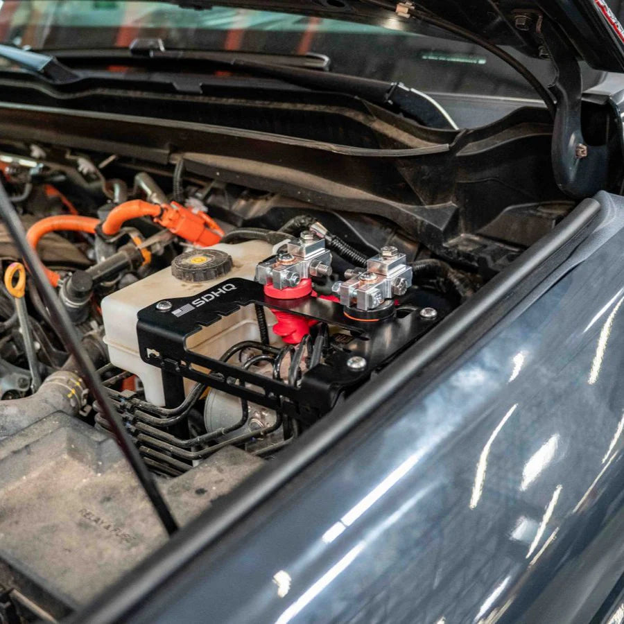 2024+ Tacoma SDHQ Built Power Solution Kit installed view in engine bay
