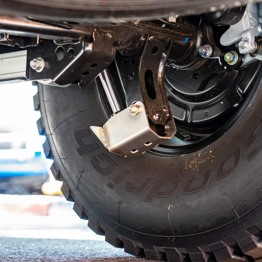 SDHQ Built Toyota Rear Shock Guards installed 